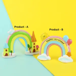 1 pcs Rainbow large size theme based cake toy topper