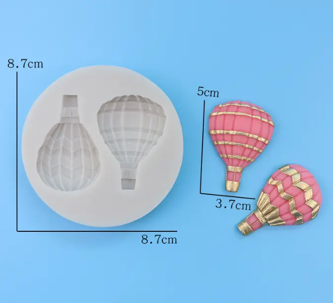 2 cavity 3d Hot Air Balloon Silicone mould