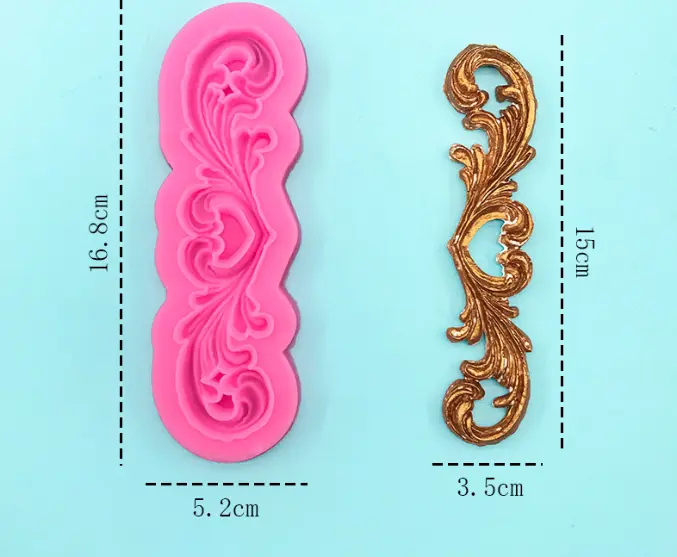 Tiara classic boarder silicone Mould