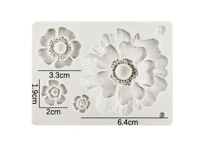 Daisy rose flower silicone mould