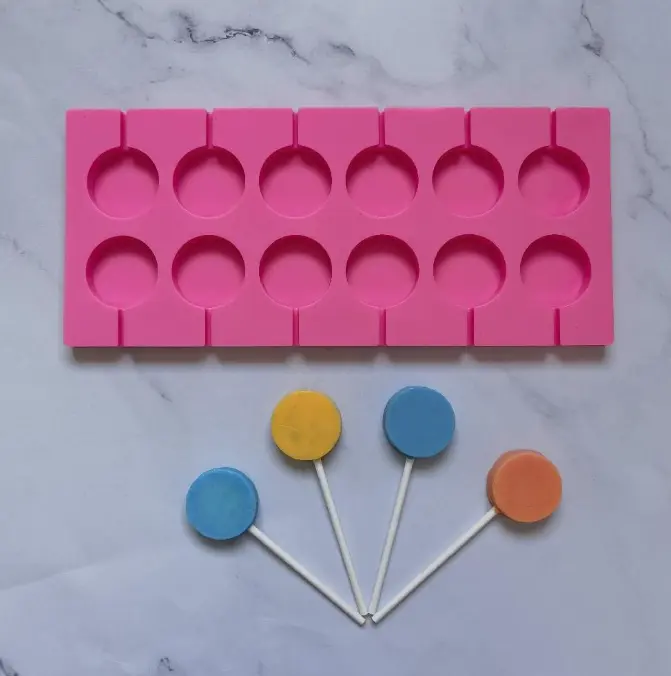 12 Cavity lollipop Silicone Popsicle Mould