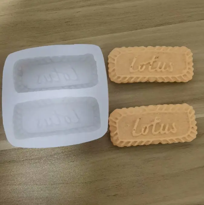 2 cavity Biscoff Lotus biscuit Silicone Mould