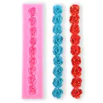 Rose flower boarder silicone Mould