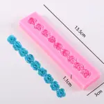 Rose flower boarder silicone Mould