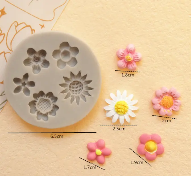 Daisy sunflower silicone mould