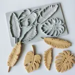 Multi cavity tropical leaf silicone mould