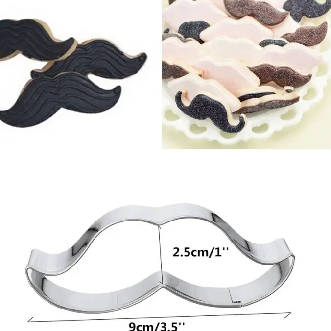 1 pcs mustache shape Cookie Biscuit Pastry Fondant and Cake Cutter