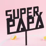 Super Papa acrylic cake topper