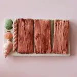 Wooden Tree Bark Cake Silicone Mould with 3 Types of Shell Shapes,Embossed Printing Moulds Made of Silicone mould