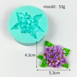 3D Bunch of Flower with leaf silicone Mould