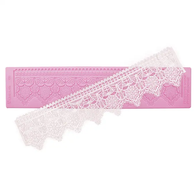 Detailed wedding Lace silicone mould style 3