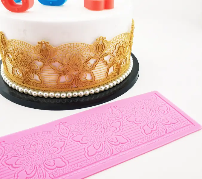 Detailed butterfly wedding Lace silicone mould style 5