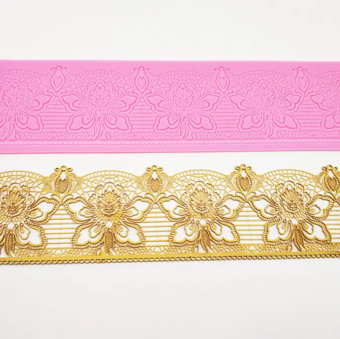 Detailed butterfly wedding Lace silicone mould style 5