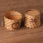50 pcs cupcake muffin liners bow polka dotted cupcake liners