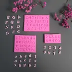 3 pcs Alphabet capital and lower case number Silicone Mould