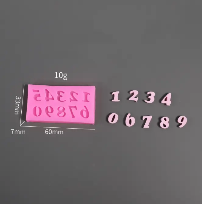 3 pcs Alphabet capital and lower case number Silicone Mould