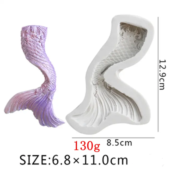 3D Mermaid Tail silicone mould style 2