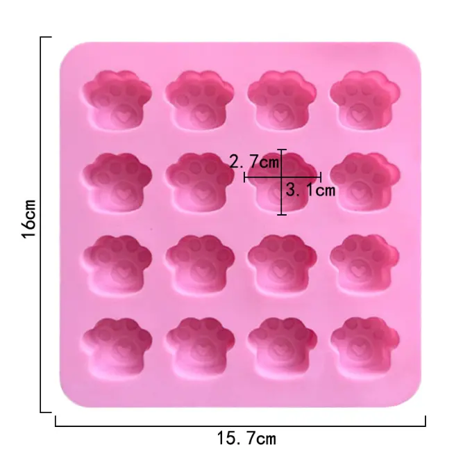 16 Cavity paw Silicone Mould