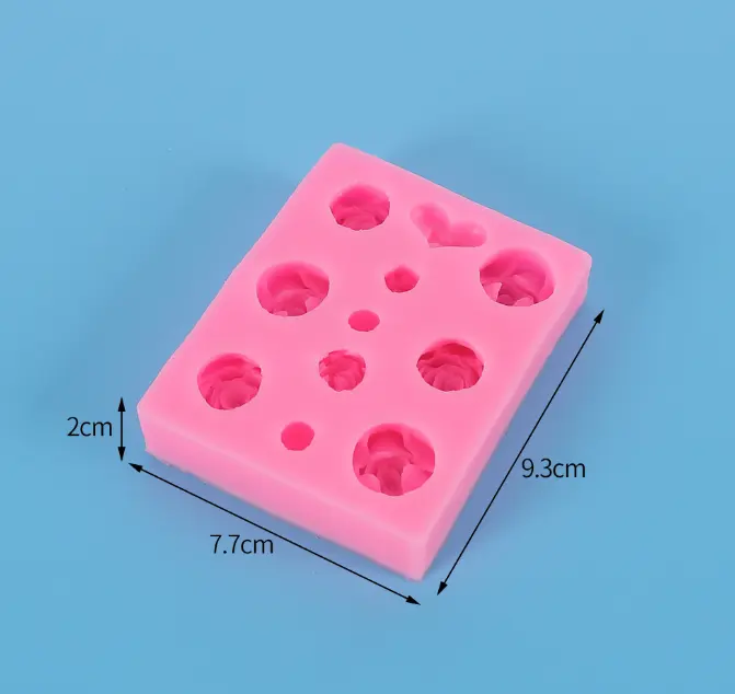 3D blooming Flower with heart silicone Mould