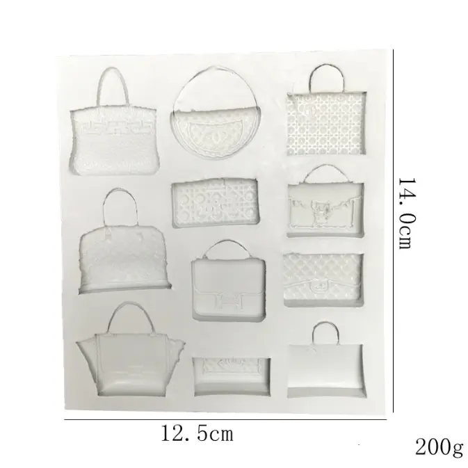 Branded Girls handbag purse Silicone Mould
