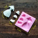 Girls handbag dress shoes theme Silicone Mould