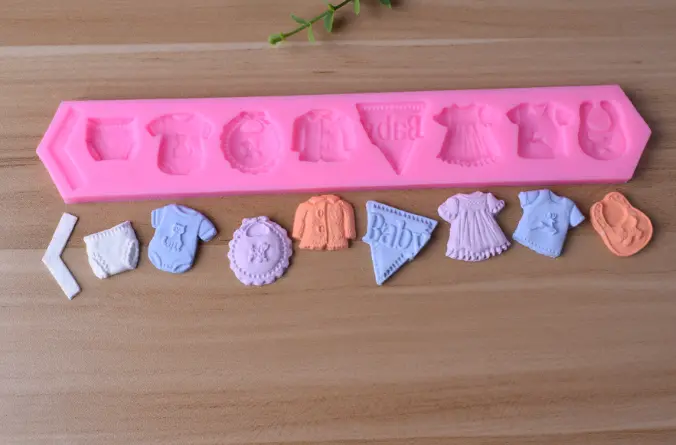 Baby Clothes Silicone Mold fondant mould style 2