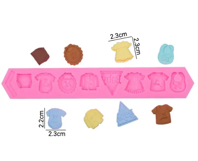 Baby Clothes Silicone Mold fondant mould style 2