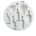 Wine bottle grapes Silicone mould