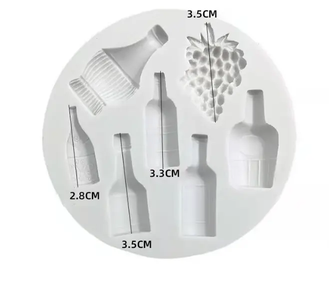 Wine bottle grapes Silicone mould