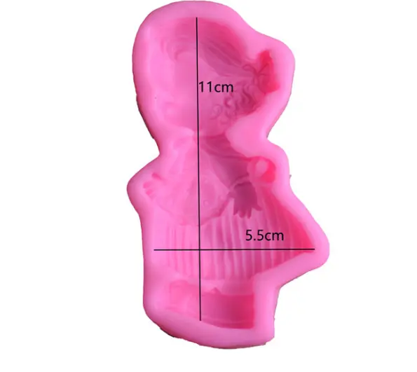 Cute baby girl detailed Silicone Mould