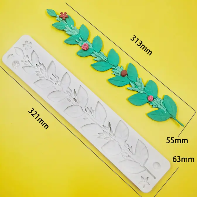 Leaf wreath twine Silicone Mould