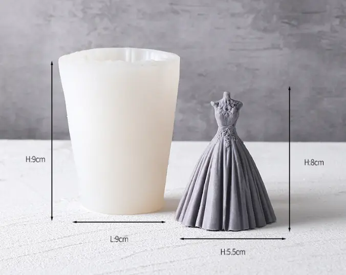3D Beauty Elegant Girl wedding lady Silicone Candle Moulds
