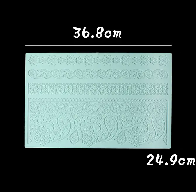 Large Detailed wedding Lace silicone mould style 7