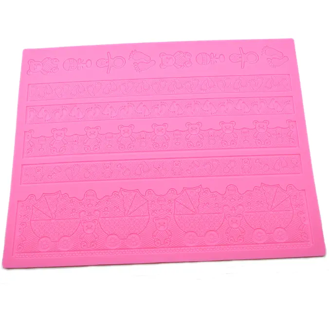 Baby shower baby theme Lace silicone mould