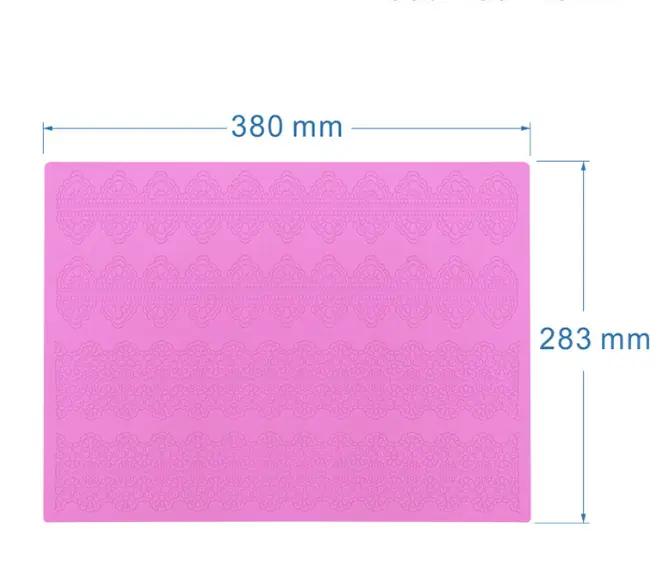 Detailed boarder wedding theme Lace silicone mould style 8