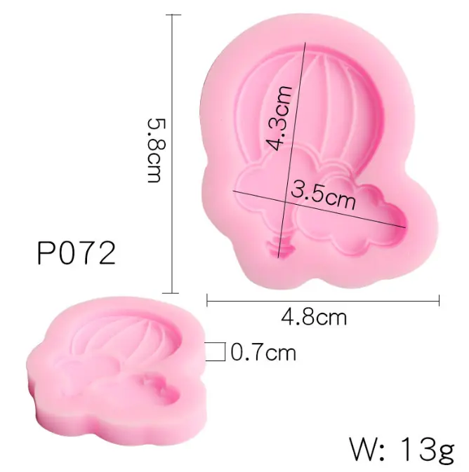 Hot Air Balloon with clouds Silicone mould