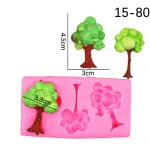 3 cavity tree silicone mould