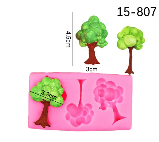 3 cavity tree silicone mould