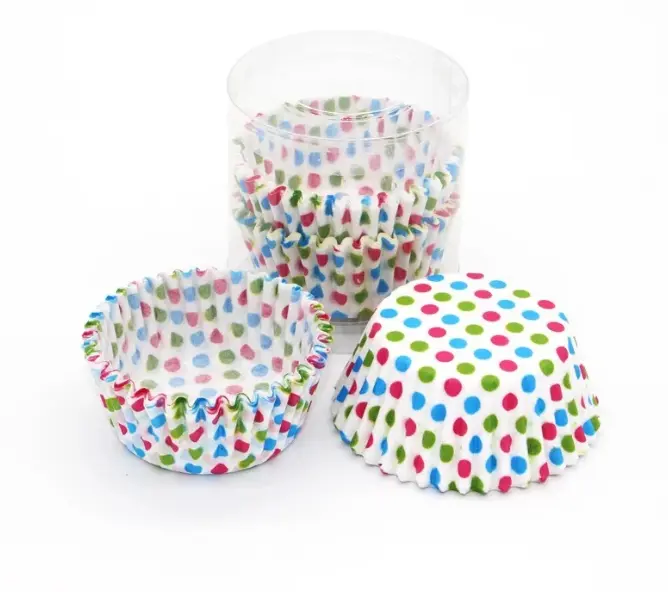 100 Pcs Cupcake polka dot Cupcake Liners Baking Muffin Paper Cups