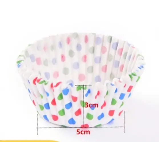 100 Pcs Cupcake polka dot Cupcake Liners Baking Muffin Paper Cups