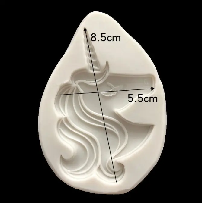 Unicorn face silicone mould