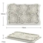 Rose Onlay Lace Mat for Cake Borders Silicone Mould style 3