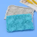 Rose Onlay Lace Mat for Cake Borders Silicone Mould style 3