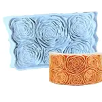 Rose Onlay Lace Mat for Cake Borders Silicone Mould style 3