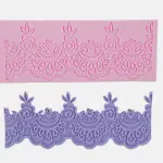Curved floral Lace silicone mould