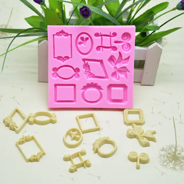 Vintage Small multiple cavity frame silicone Mould