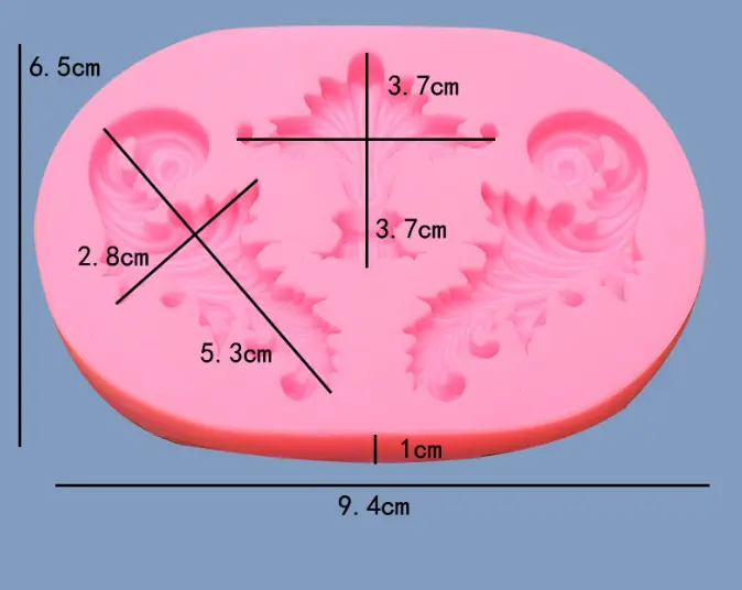 3 cavity classic Baroque decor silicone mould