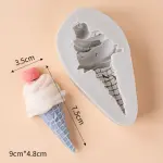 Ice cream cone with cherry Silicone mould