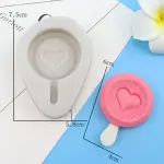 Ice cream lollipop with heart Silicone mould
