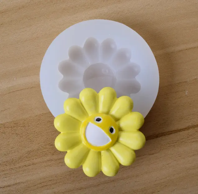 Daisy sunflower smile silicone mould